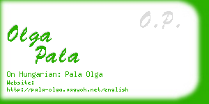 olga pala business card